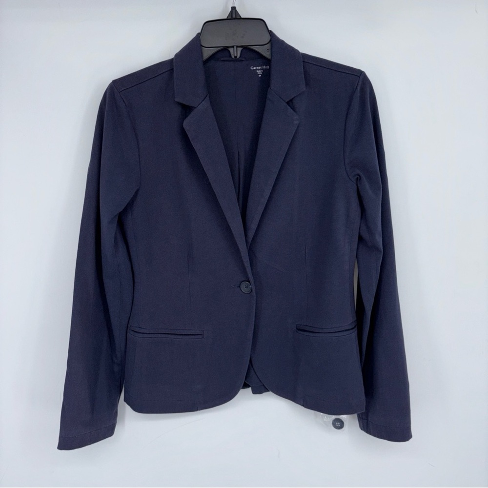 Garnet Hill Dark Blue Women's Blazer